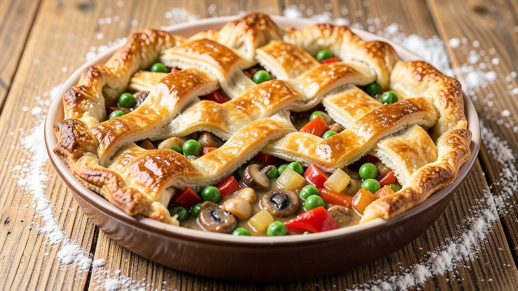 Amy's Vegetable Pot Pie Recipe: Flaky Crust Over Savory Mushroom & Pea Filling