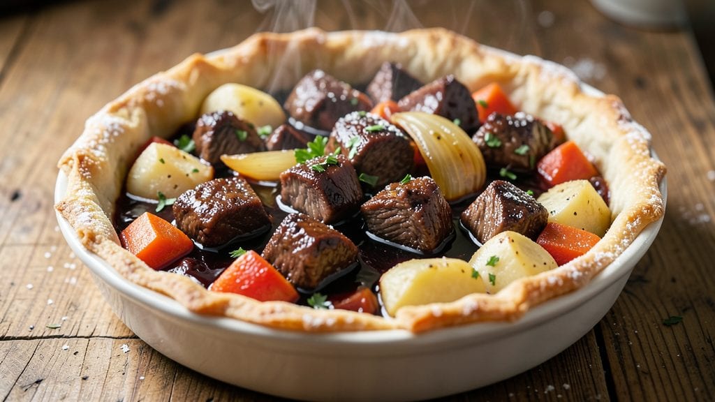 Beef and Guinness Pie Recipe: Rich Stout Gravy Cradles Melting Meat