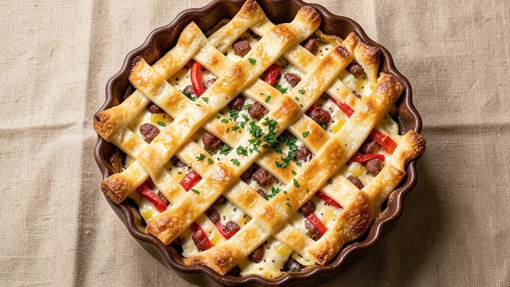 Breakfast Pot Pie Recipe: Flaky Crust Encloses Savory Egg and Veggie Filling