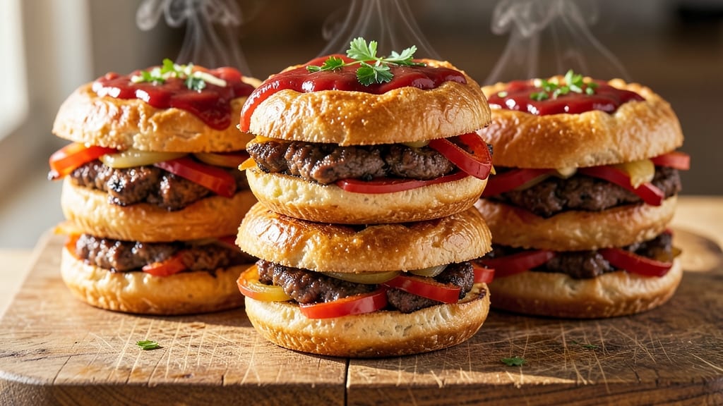 Burger Pies Recipe: Crispy Cornmeal Crowns Over Melty Cheese Hearts