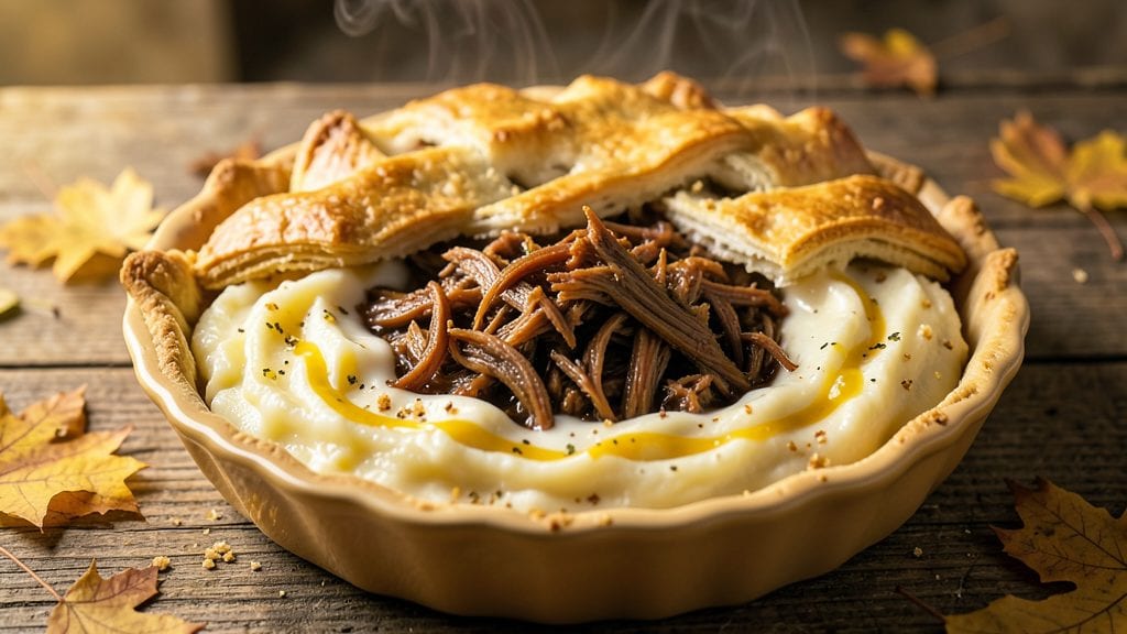 Canned Corned Beef Pie Recipe: Vinegar-Kissed Crust Over Silky Pink Filling