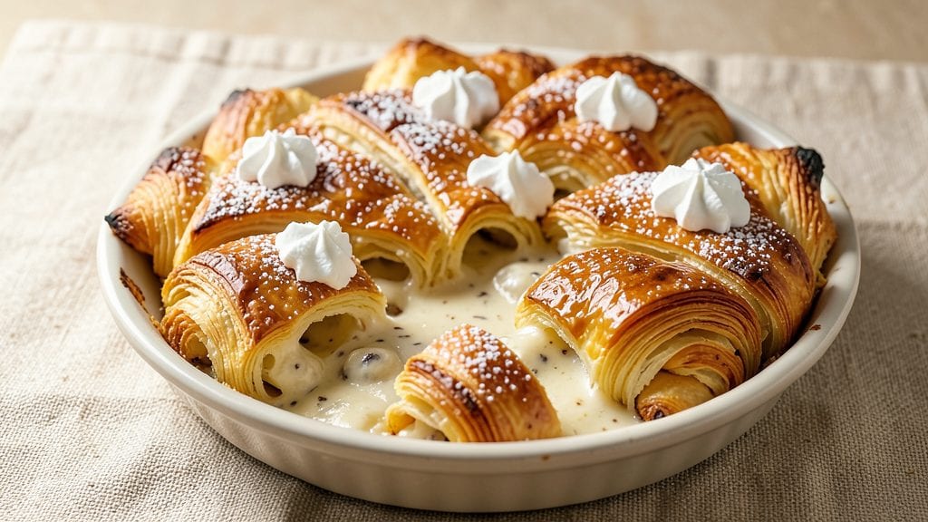 Croissant Breakfast Pie: Flaky Layers and Sweet Cream Filling