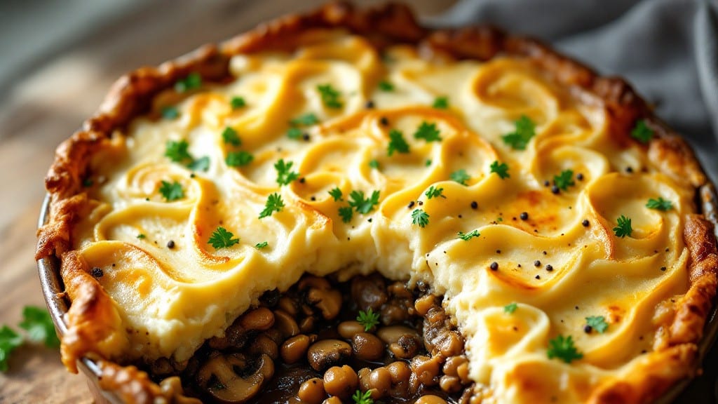 Hello Fresh Mushroom Shepherd's Pie Recipe: Fluffy Mashed Potato Crust With Savory Mushroom Filling