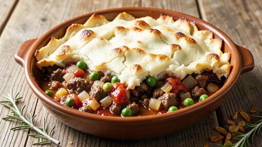 Jamie Oliver's Allotment Cottage Pie Recipe: Savory Minced Meat and Pea Topping Magic