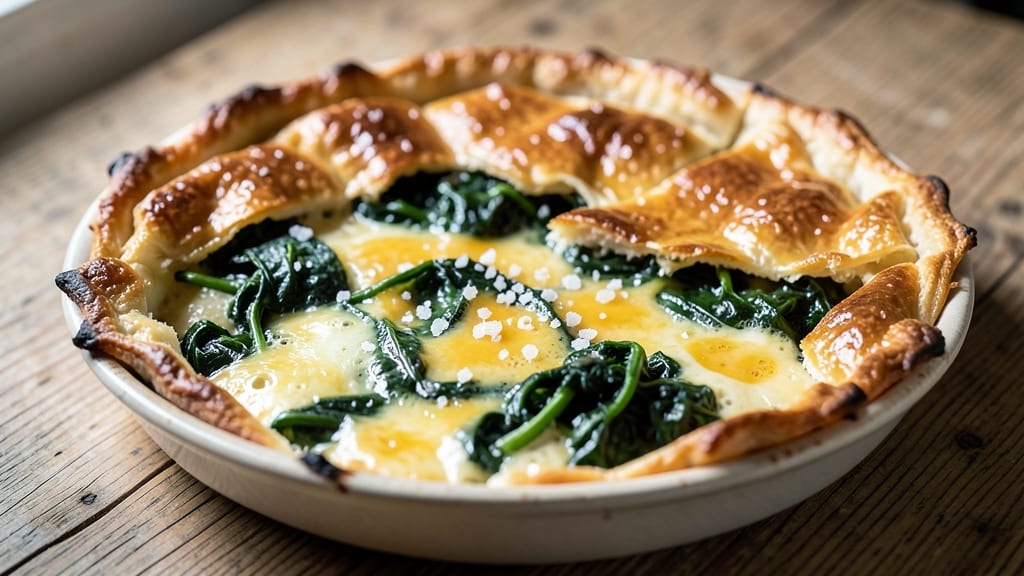 Jamie Oliver's Spinach Pie Recipe: Flaky Pastry Hugs Savory Greens