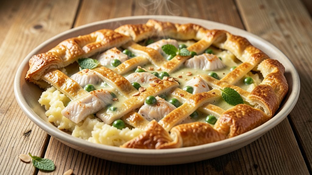 Jamie Oliver's Sweet Pea Fish Pie Recipe: Buttery Crust Over Creamy Pea and Flaky Fillets