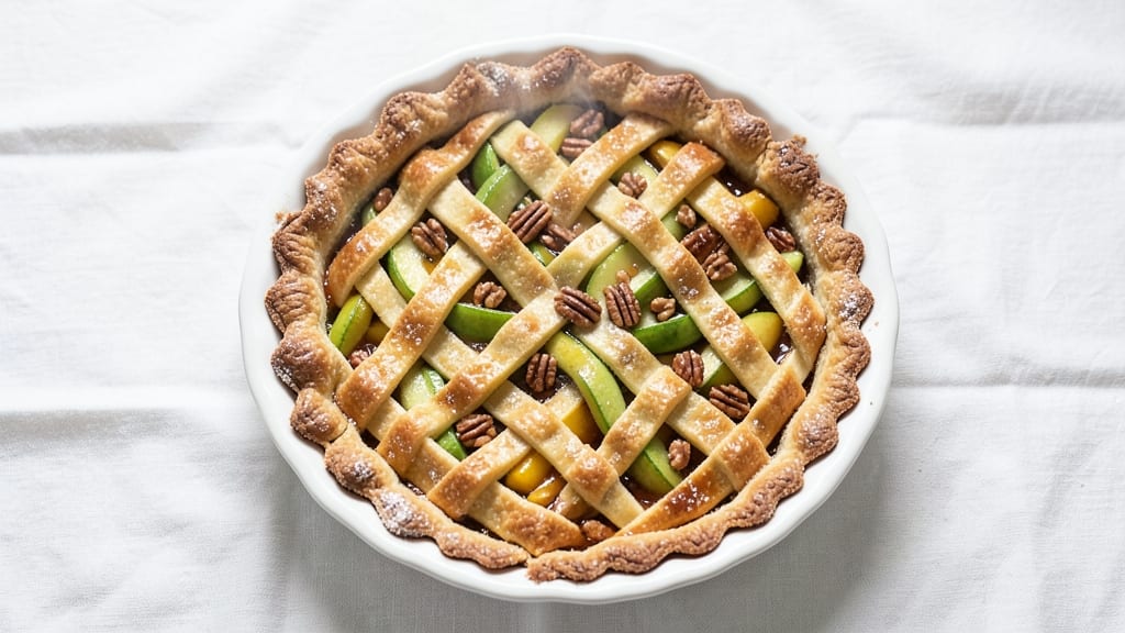 Martha Stewart's Old-Fashioned Apple Pie Recipe: Flaky Lattice Crust Over Spiced Filling