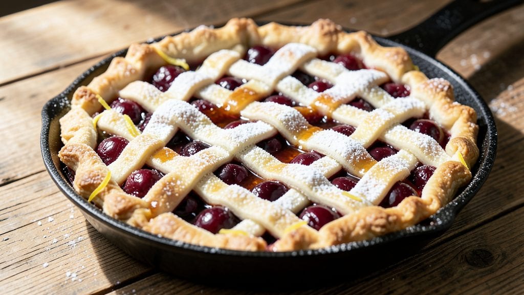 Old Fashioned Canned Cherry Pie Recipe: Homestyle Filling With Juicy Fruit and Crispy Lattice Top