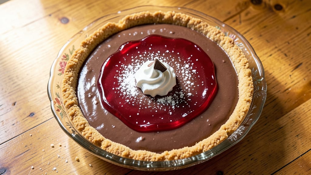 Old Fashioned Jello Cook and Serve Chocolate Pudding Pie Recipe: Silky Chocolate Layers Over Jiggly Gelatin