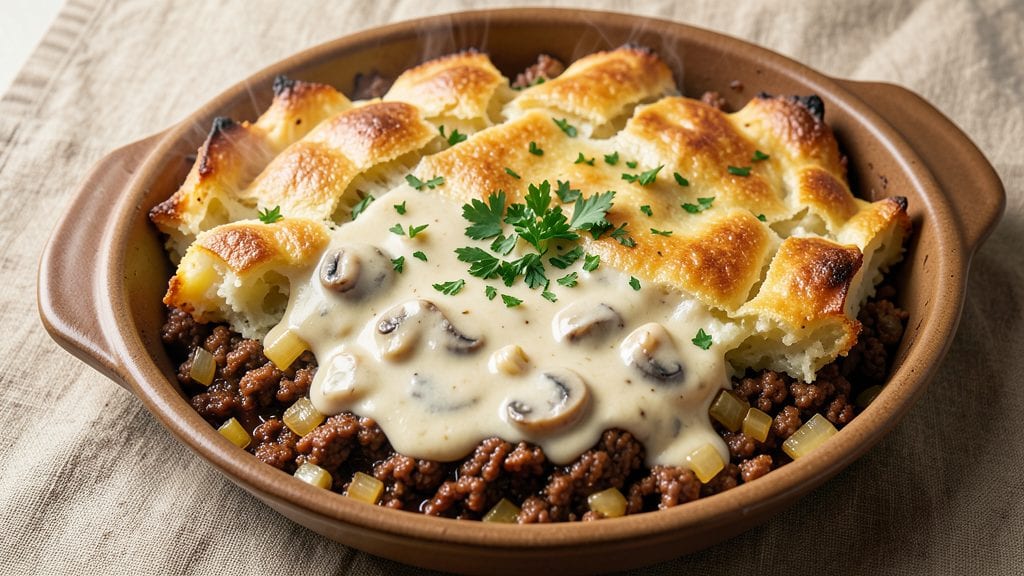 Shepherd's Pie Recipe with Cream of Mushroom Soup: Savory Mushroom-Laced Comfort in One Dish
