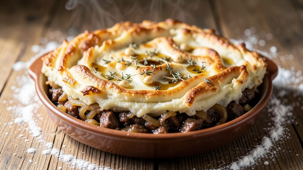 Shepherd's Pie Recipe Without Vegetables: Creamy Mashed Potato Crown Over Savory Meat